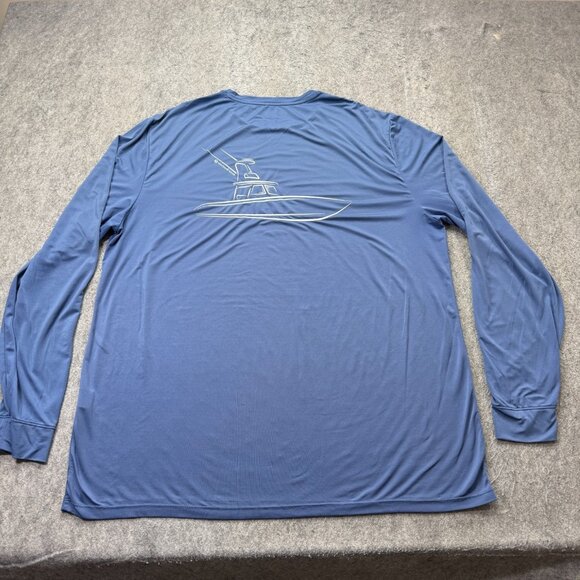 Vineyard Vines Performance T-Shirt Men XL Blue Long Sleeve Stretch Boat B169 - Picture 6 of 14